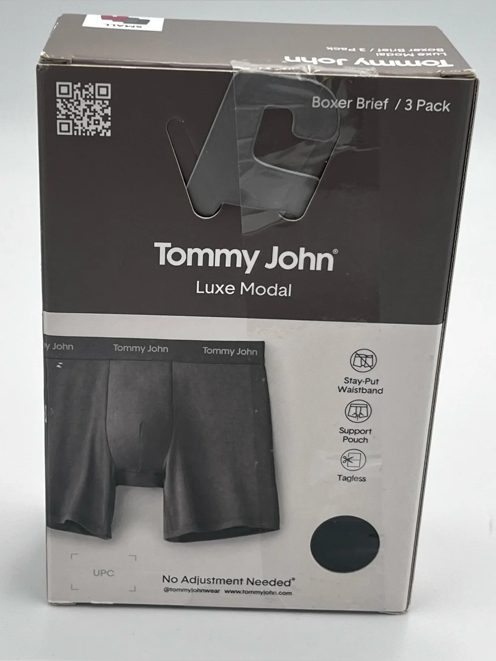 Tommy John Luxe Modal 3-Pack Boxer Briefs - Red, Gray, Black Men’s Size Small